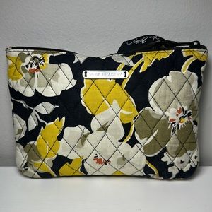 EUCVera Bradley Dogwood Cosmetic Bag Medium Zipper Top MakeUp Hair Toiletries